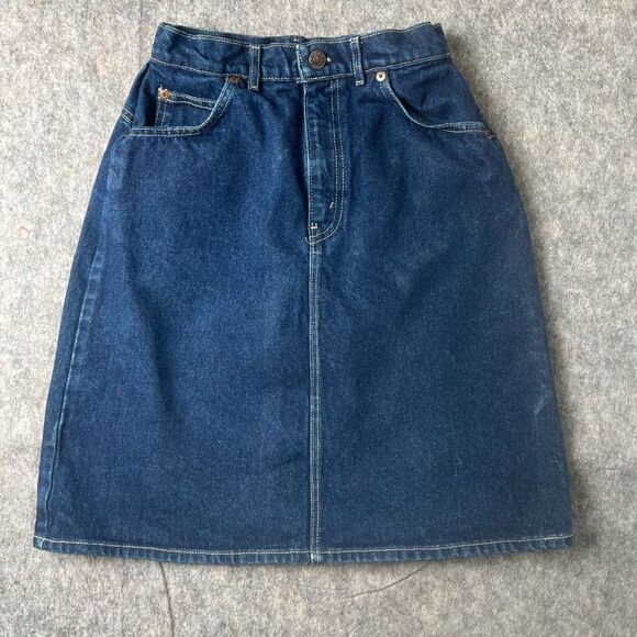 Vintage Hunt Club Women’s Denim Mini Skirt Size Small Preppy 80's #118 - Picture 1 of 9
